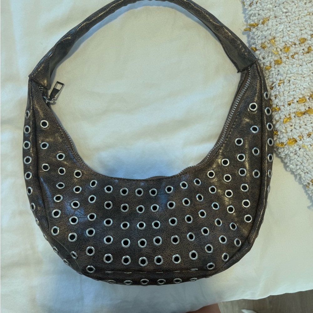 Stylish brown and silver Women's Bag